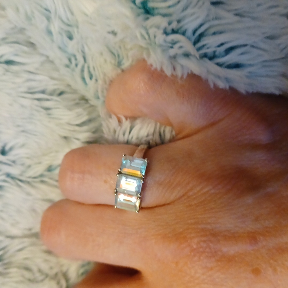 Mercury Mystic 3 stone ring